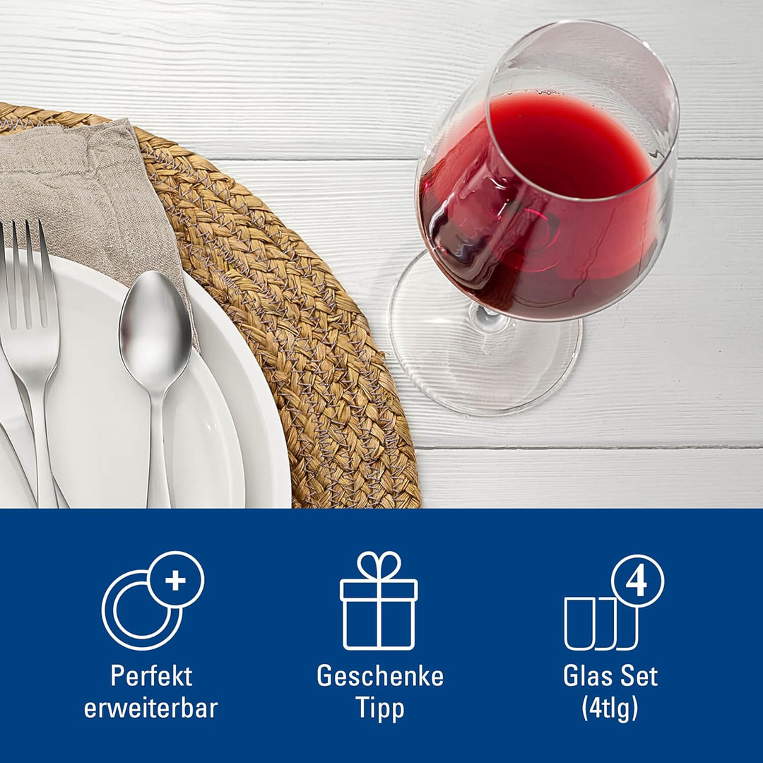 Villeroy und Boch La Divina Burgunder Kelch, Set 4tlg. Glasset, Glas, 4-teilig, 4 4 Stück (1er Pack)