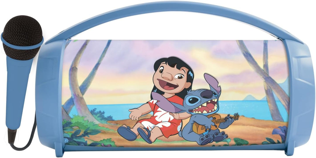 Lexibook, Disney Stitch, Kabelloser Lichtlautsprecher mit Mikrofon, Stereosound, Karaoke-Funktion, U