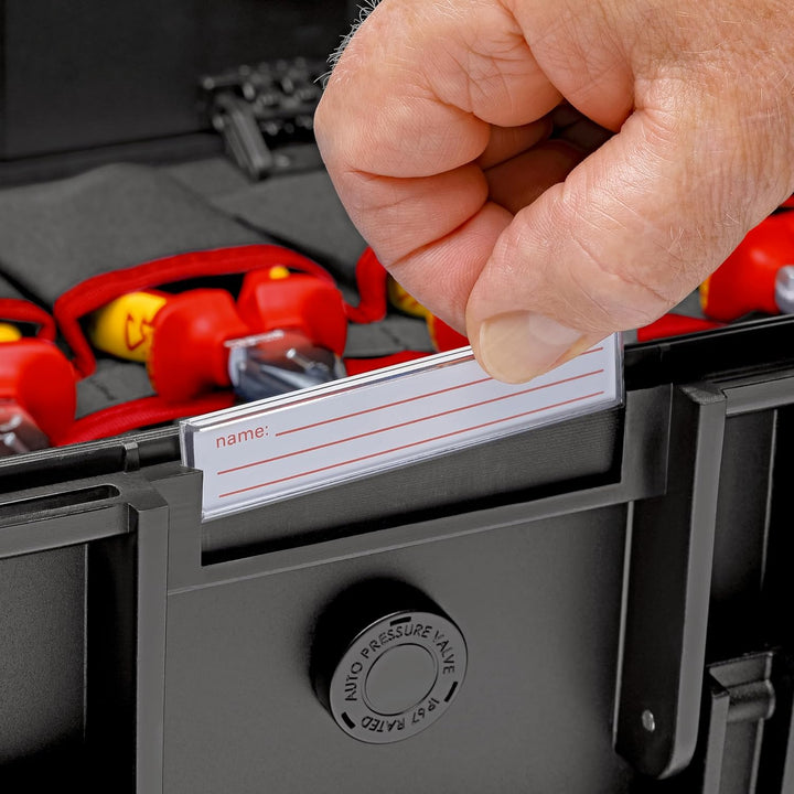 KNIPEX Werkzeugkoffer "Robust45 Move" Elektro, 63-teilig, mit Rollen, Teleskopgriff, 147 Steckmöglic