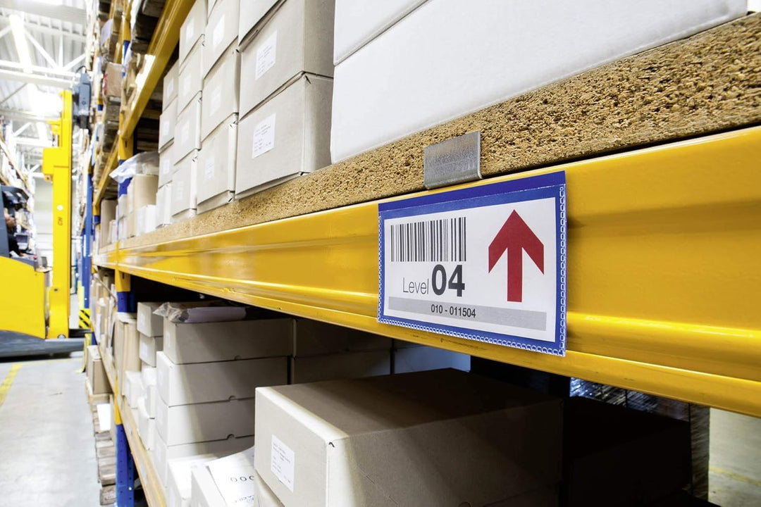 Durable Etikettentasche (150 x 67 mm) Packung à  50 Stück, blau, 174207, 150 x 67 mm