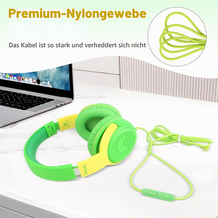 RockPapa Share 1 Kopfhörer Kinder Schule Mädchen Junge, 85dB/94dB Lautstärkebegrenzung, Sharing-Funk