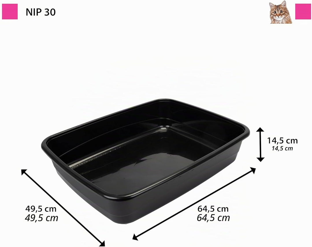 Ferplast Katzenklo, offene Katzentoilette mit hohen Rändern, 49,5 x 64,5 x H 14,5 cm, NIP 30 grosse