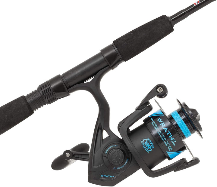 PENN Wrath Spinnruten- und Rollenkombination – Salzwasser-Spinnangel-Setup für Meeresköderangeln – B