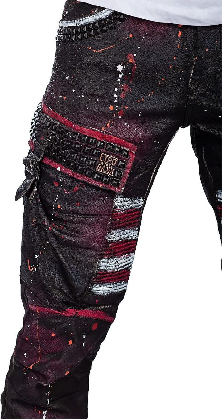 Cipo & Baxx Herren Jeans – Stylische Denim-Mode mit einzigartigem Design, Slim-Fit & Regular-Fit, Bi