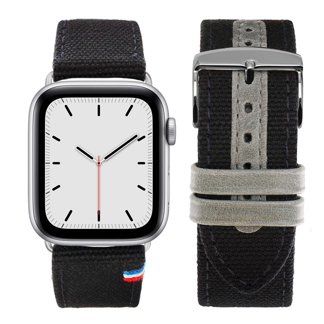 Eternel - Für Apple Watch-kompatibles Uhrenarmband New Rover - Stoff aus französischer Herstellung -