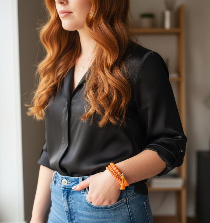 Handmade - Perlen Armband - Damen Wickelarmband - stylischer Schmuck- Sommerarmband - Für jeden Tag