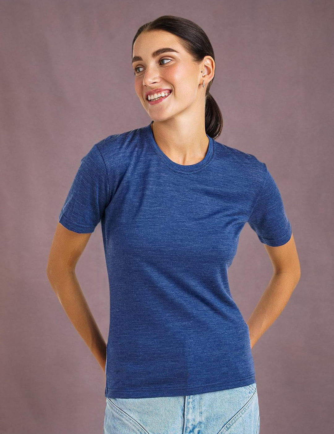 Merino.tech 100% Merino Shirt Damen Wandern - Merinowolle Tshirt Damen Kurzarm - Sport Thermo Unterh