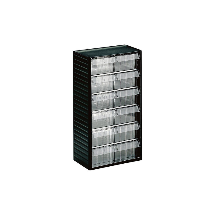 Treston Kleinteilemagazin 557-3, BxTxH 310x180x550 mm, Grau Standard-Ausführung BxTxH 310x180x550 mm