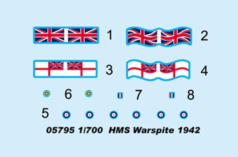 Trumpeter 005795-1/700 HMS Warspite Schiff 1941