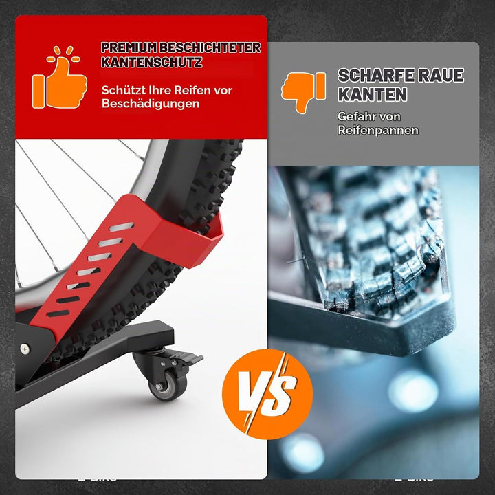 IMAYCC Professional Freistehender Fahrradständer mit Rollen für 24-29 Zoll Mountainbike E-bike Rennr