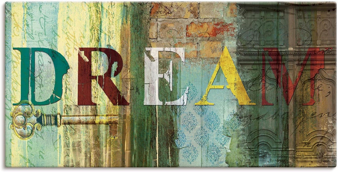 ARTland Leinwandbilder Wandbild Bild auf Leinwand 60 x 30 cm Statement Bilder Sprüche Texte Digitale