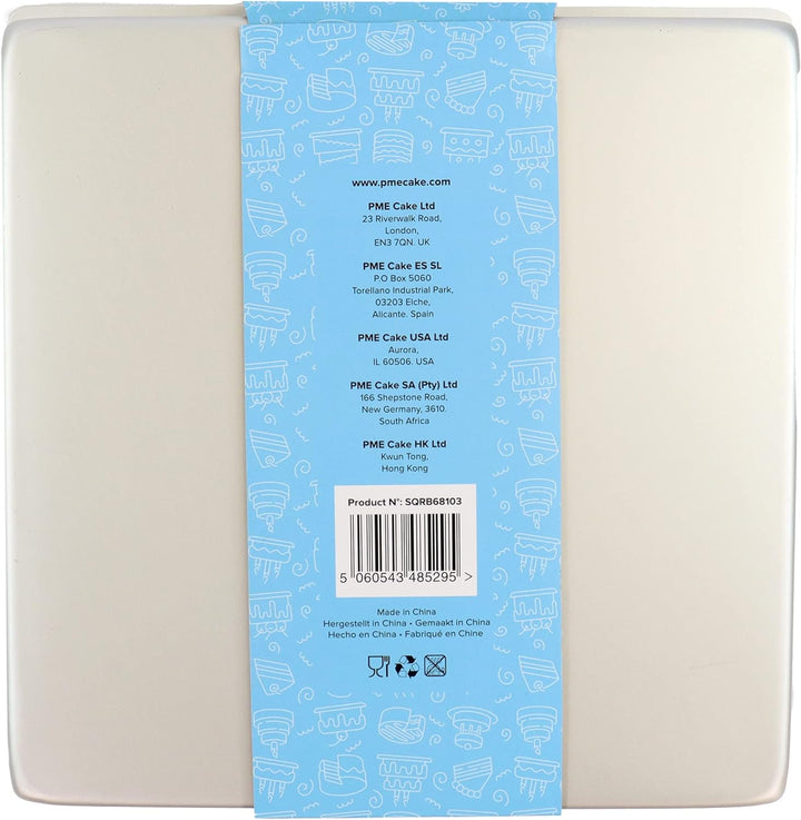 PME - Quadratische Kuchenformen 15, 20, 25 cm x 7,5 cm tief, 3er -Satz