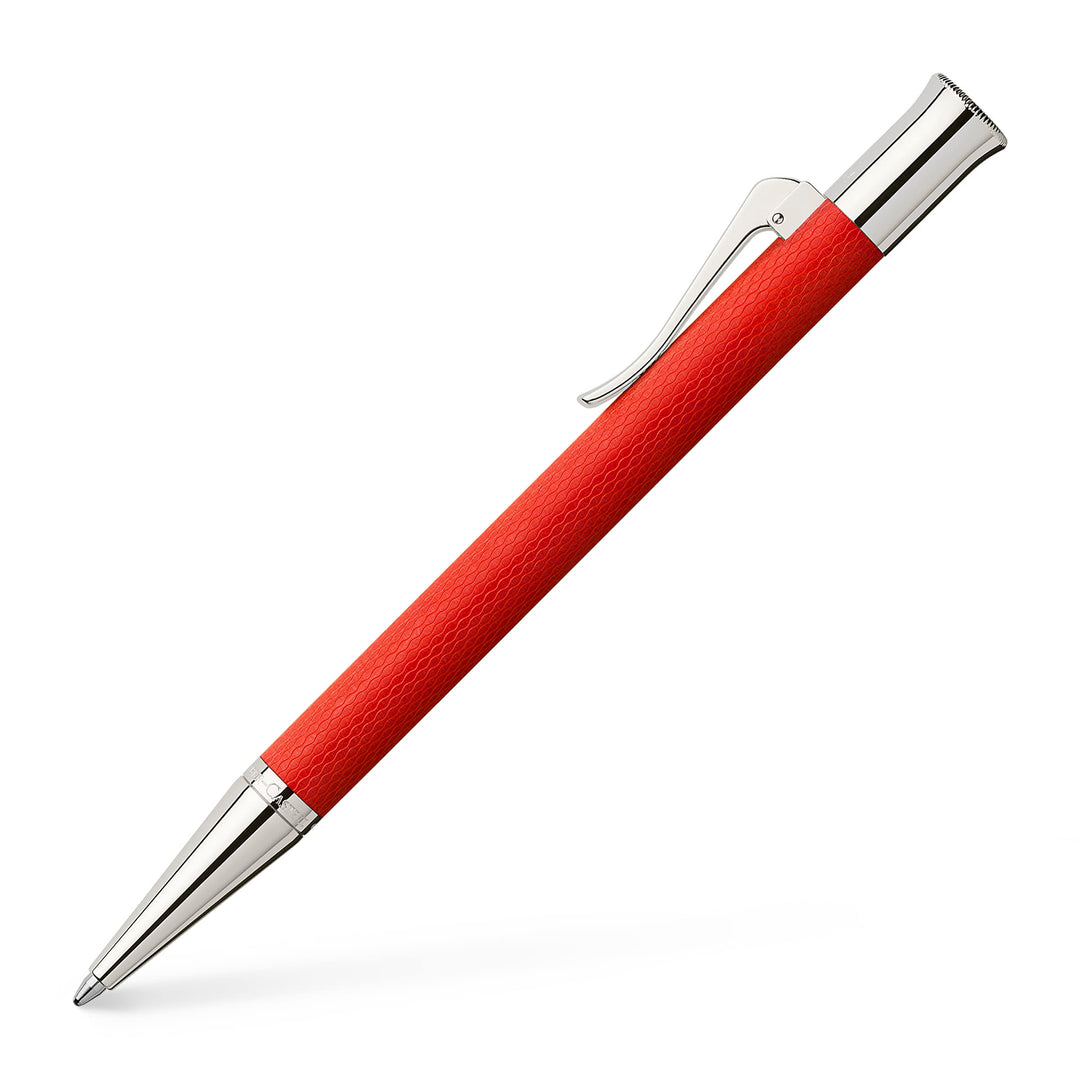 Graf von Faber-Castell 145266 Drehkugelschreiber Guilloche Indian Rot, Indian Rot