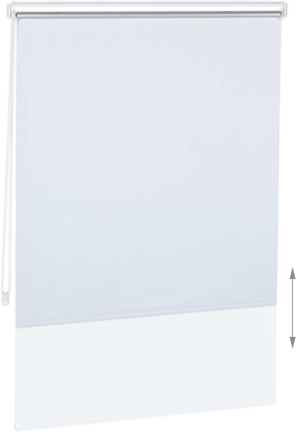 Relaxdays Thermorollo, ohne Bohren, Klemmfix, Kettenzug, 100x160 cm, Stoffbreite 95 cm, blickdichtes