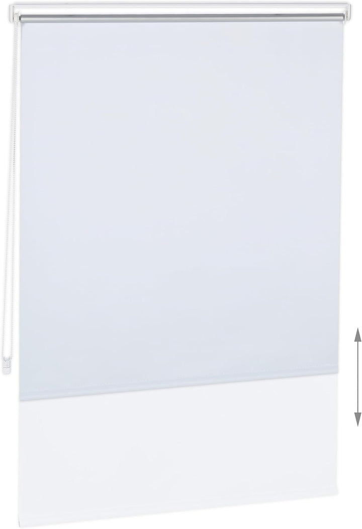 Relaxdays Thermorollo, ohne Bohren, Klemmfix, Kettenzug, 100x160 cm, Stoffbreite 95 cm, blickdichtes