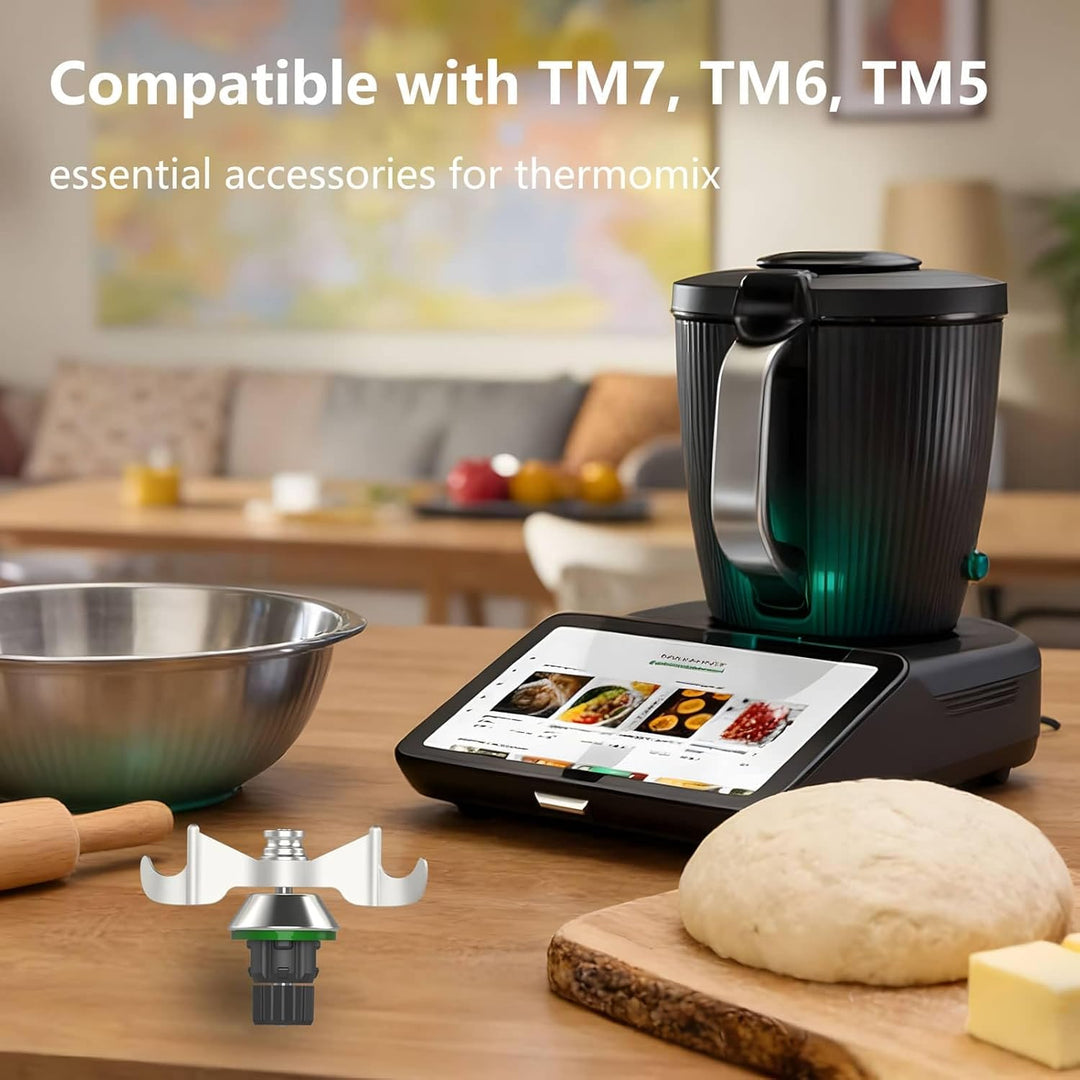 idyllictime Teigmesser für Thermomix TM5,TM6,TM7,TM31,Edelstahl Teigmischmesser,Zubehör Ersatz Misch