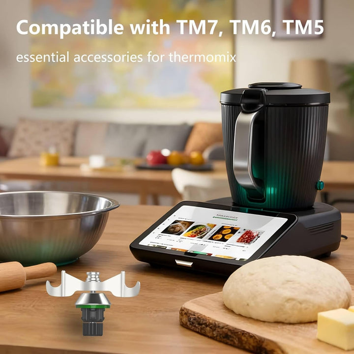 idyllictime Teigmesser für Thermomix TM5,TM6,TM7,TM31,Edelstahl Teigmischmesser,Zubehör Ersatz Misch