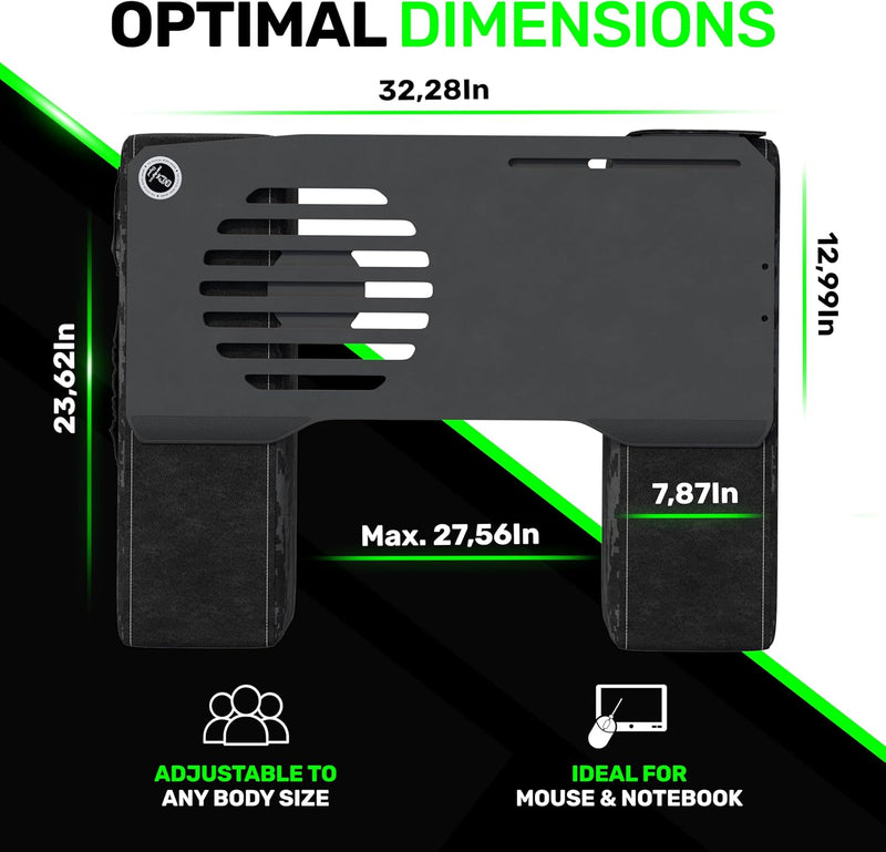 Couchmaster® CYBOT (Ergonomisches Lapdesk für Notebooks oder Wireless Peripherie, inkl. Kissen, geei