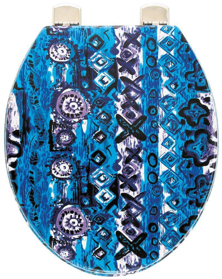 Sanitop-Wingenroth - 40555 3- WC-Sitz Dekor Modern Art II - Toilettensitz mit Holz-Kern - Individuel