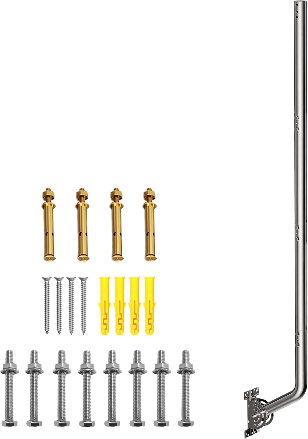 134 cm Schwerlast verstellbare Antennen-Wandhalterung –430 Edelstahl J-Pole Masthalterung für Starli