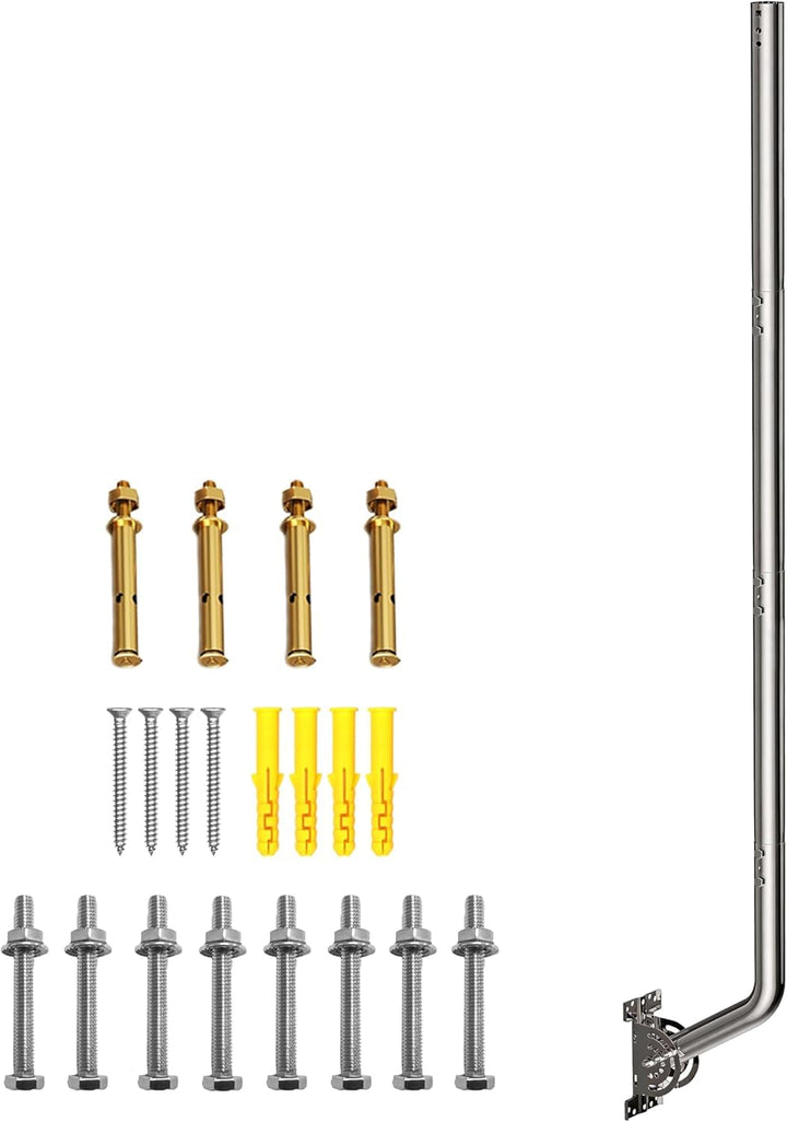 134 cm Schwerlast verstellbare Antennen-Wandhalterung –430 Edelstahl J-Pole Masthalterung für Starli