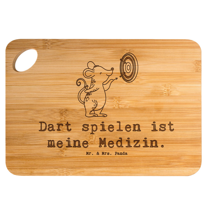 Mr. & Mrs. Panda Bambus - Schneidebrett Dart Spielen - Geschenk, Holzbrett mit Gravur, Schenken, Spo