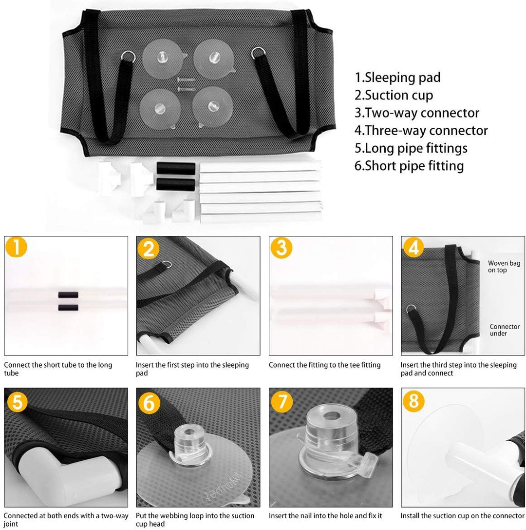 Katzen Fensterplätze, Katzen Zubehör, Fensterplatz Window Lounger Hängematte für Kletterwand-Miezeka