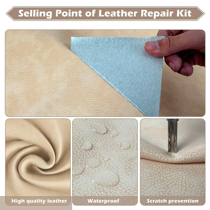Kunstleder Selbstklebend, 60x200 cm Retro Dunkelbraun Leder Reparatur Patch, Lederflicken Selbstkleb