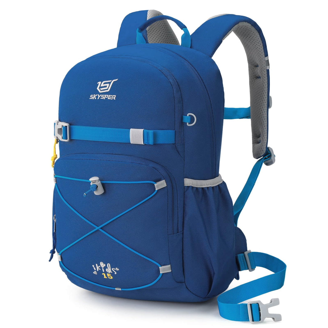 SKYSPER Kinderrucksack komfortabler Wanderrucksack Kinder für Jungen & Mädchen Blau, Blau