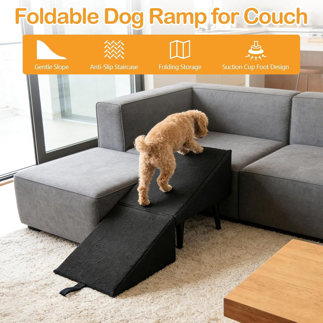 Hundetreppe, Multifunktional Hundetreppe für Kleine Hunde Geteilte Ottoman Faltbare Hunderampe Schwa