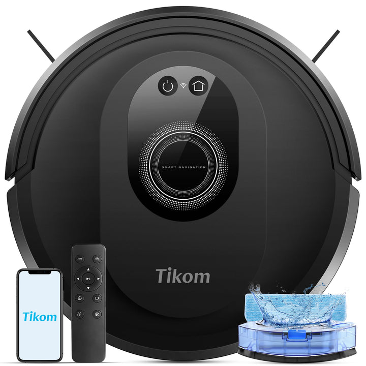 Tikom Saugroboter mit Wischfunktion 2 in 1, G8000 Max Staubsauger Roboter, 5000Pa Starke Saugkraft R