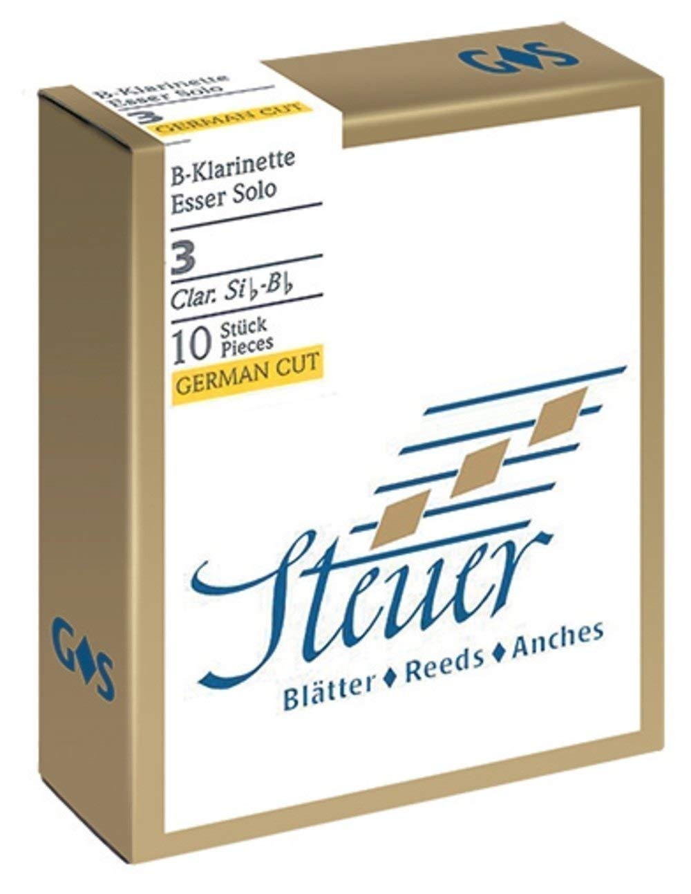 Steuer Blatt BB-Klarinette Solo White Line 3 deutscher Schnitt 10er-Packung 3 Bb-Klarinette dt. Schn