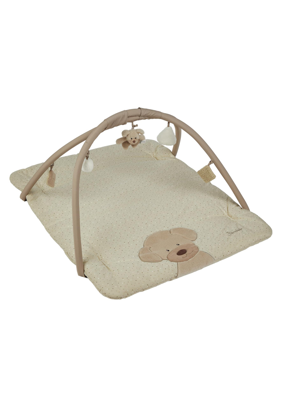 Sterntaler Spielbogen Hund Lucky - Spielbogen aus weichem Flausch, samtigem Velour und bedrucktem Ba