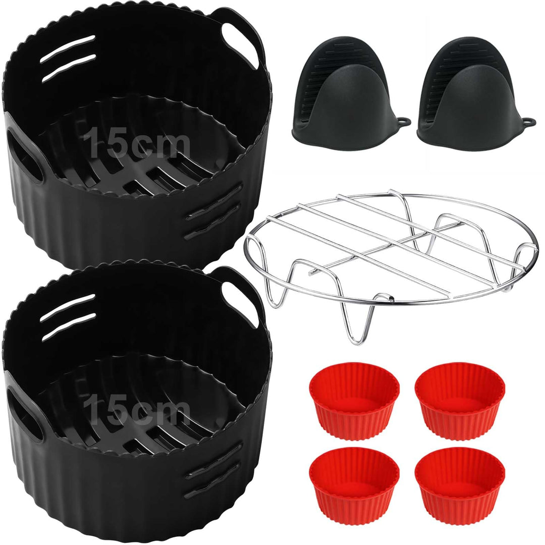 Airfryer Silikonform Zubehör für COSORI klein 2L, Chefman 2L, Midea 2L, Tefal 1.6L, Heissluftfritteu
