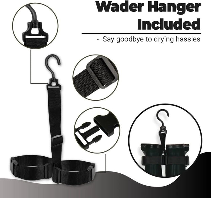 DaddyGoFish Wathose Für Kinder Und Erwachsene, Wathose Zum Angeln Und Jagen Mit Einer Tasche Und Ein