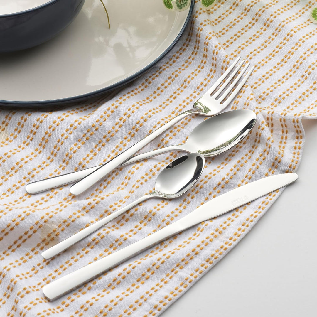 Russell Hobbs COMBO-2151 Vienna Deluxe Cutlery Set, 48 Piece, Stainless Steel, 12 Places, Mirror Fin