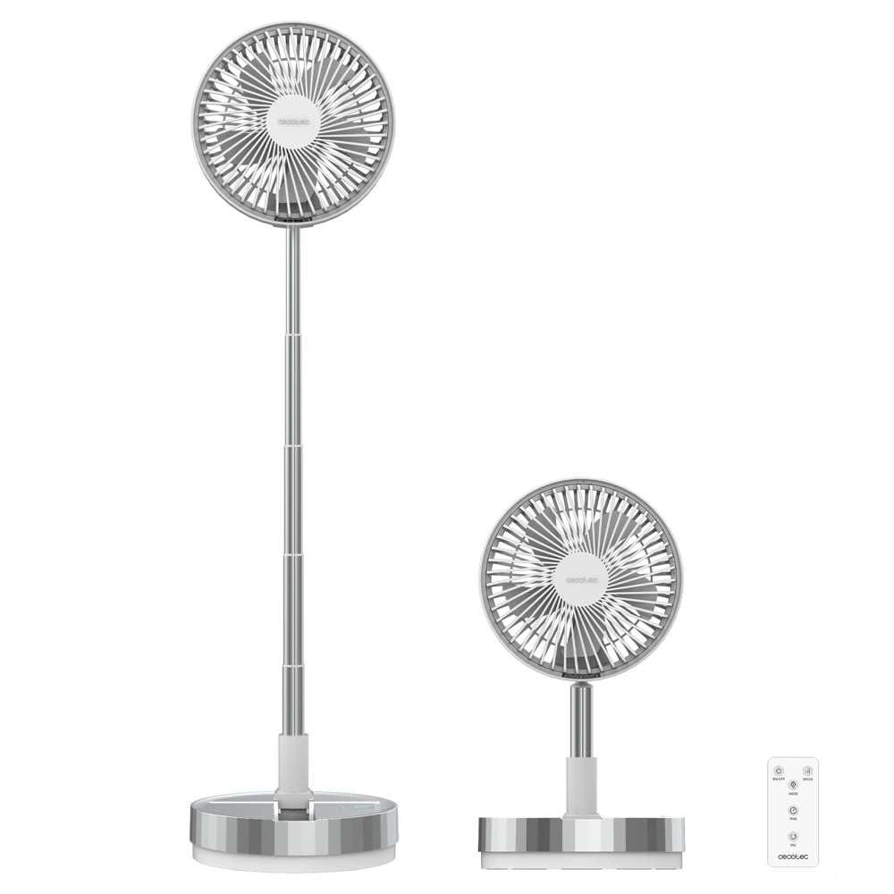 Cecotec - Teleskopventilator EnergySilence 800 FoldAir Portable Control 7200 mAh, Faltbar und telesk