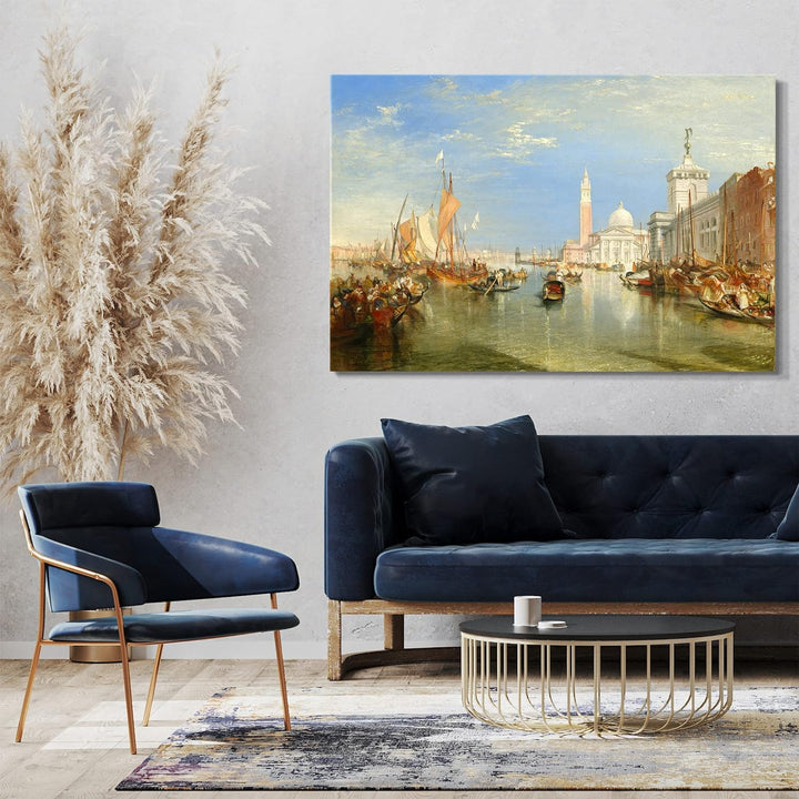 Printed Paintings Leinwand (80x60cm): William Turner - Venice: The Dogana and San Giorgio Maggior 80