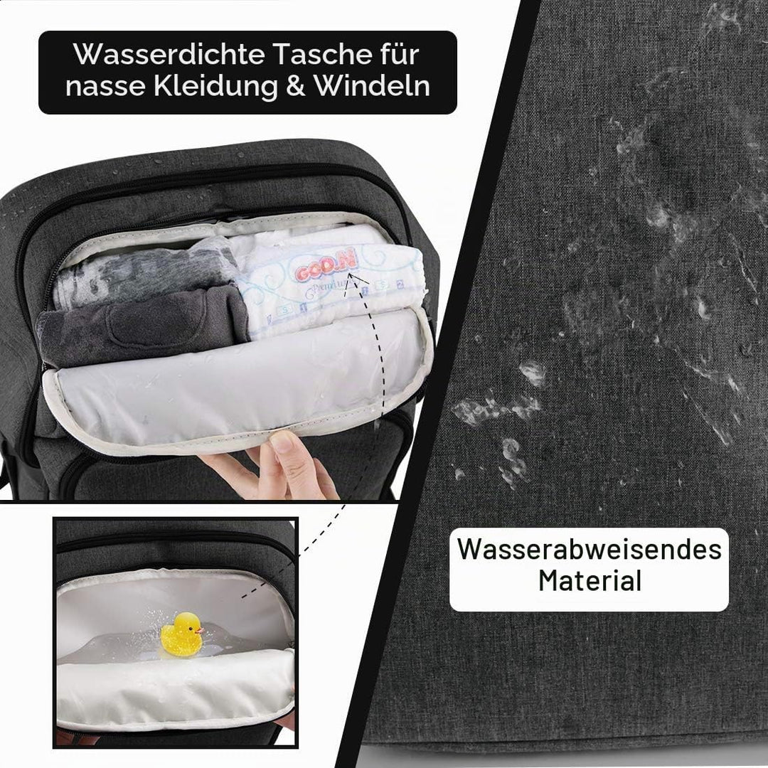 NEWHEY Wickelrucksack für Babys, wasserdicht, grosse Kapazität, Reisetasche, multifunktional, Rucksa