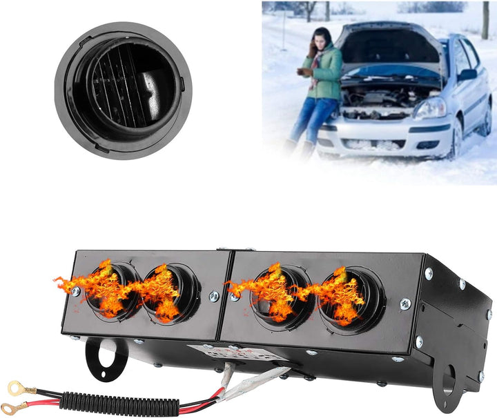 Auto Heizung 12v, 12v Defogger Auto 4 Loch Heizlüfter 12V Defroster Defogger 150W / 300W einstellbar
