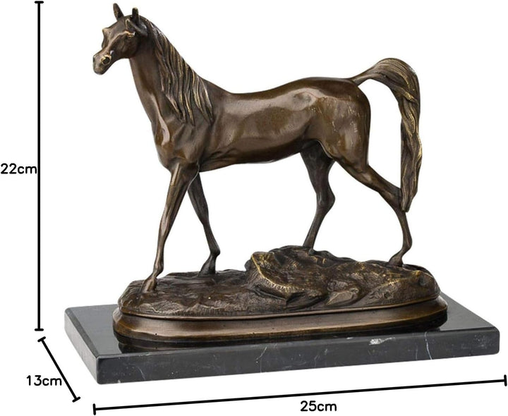 aubaho Bronzeskulptur Pferd Araber Bronze Bronzefigur Figur Skulptur Antik-Stil