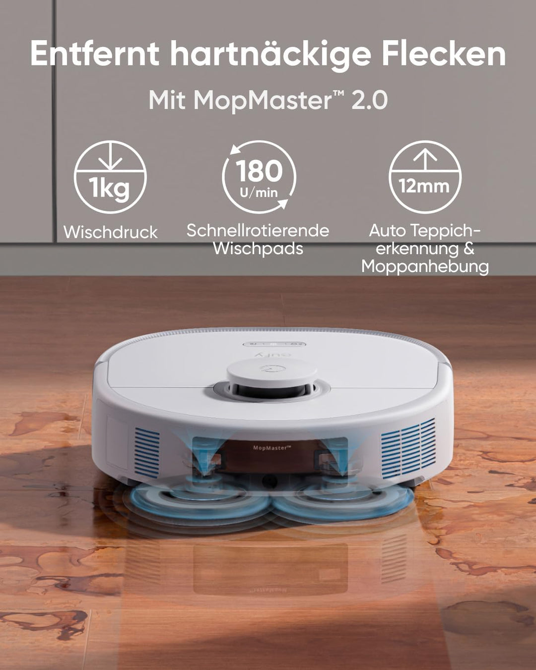 eufy Saug- und Wischroboter X10 Pro Omni, All-in-One, Weiss | Aktive Hindernisvermeidung, 8.000Pa, A