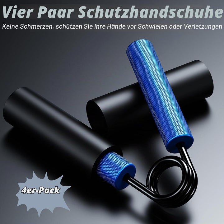 ZEAGUS Handtrainer Unterarmtrainer 4Pack or 6Pack, 22.5KG-135KG Metall Fingertrainer, Rutschfester G