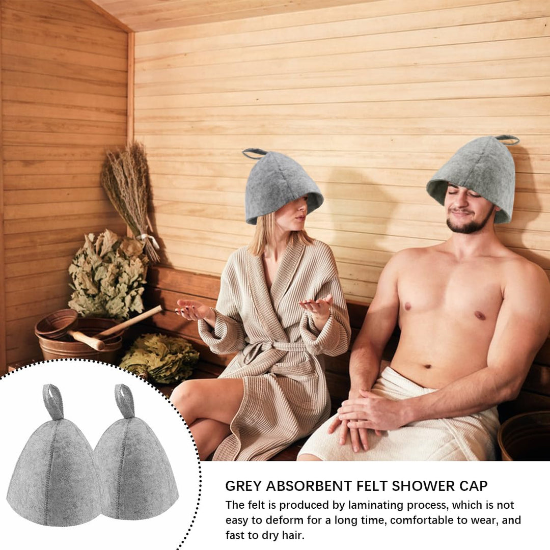 ZJIVQO Dicker Saunahut, Wolle, Saunahut für Damen und Herren, atmungsaktiver Kopfschutz, ideal für S