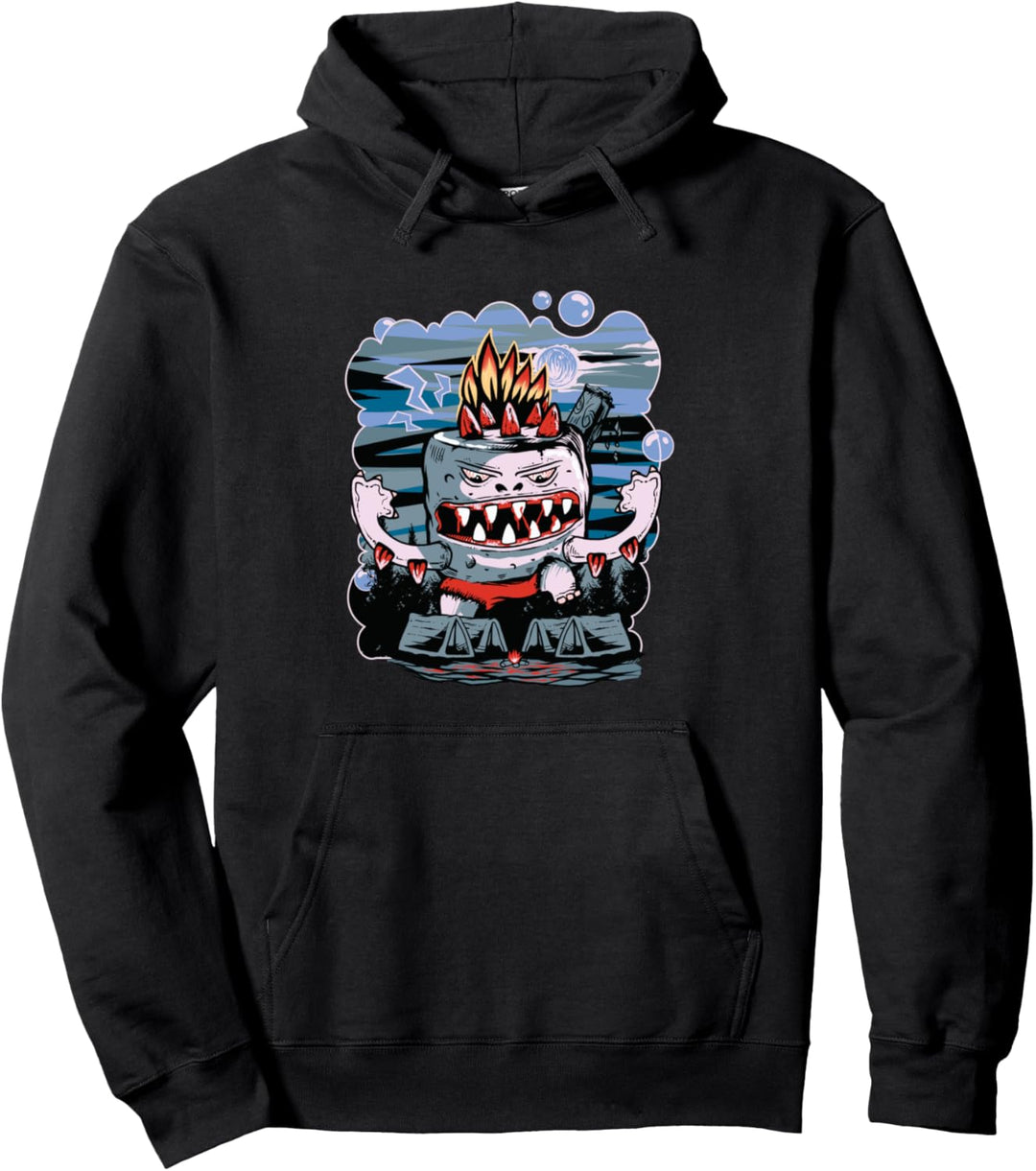 Marshmallow Camper Camping Lagerfeuer Halloween Herren Damen Pullover Hoodie