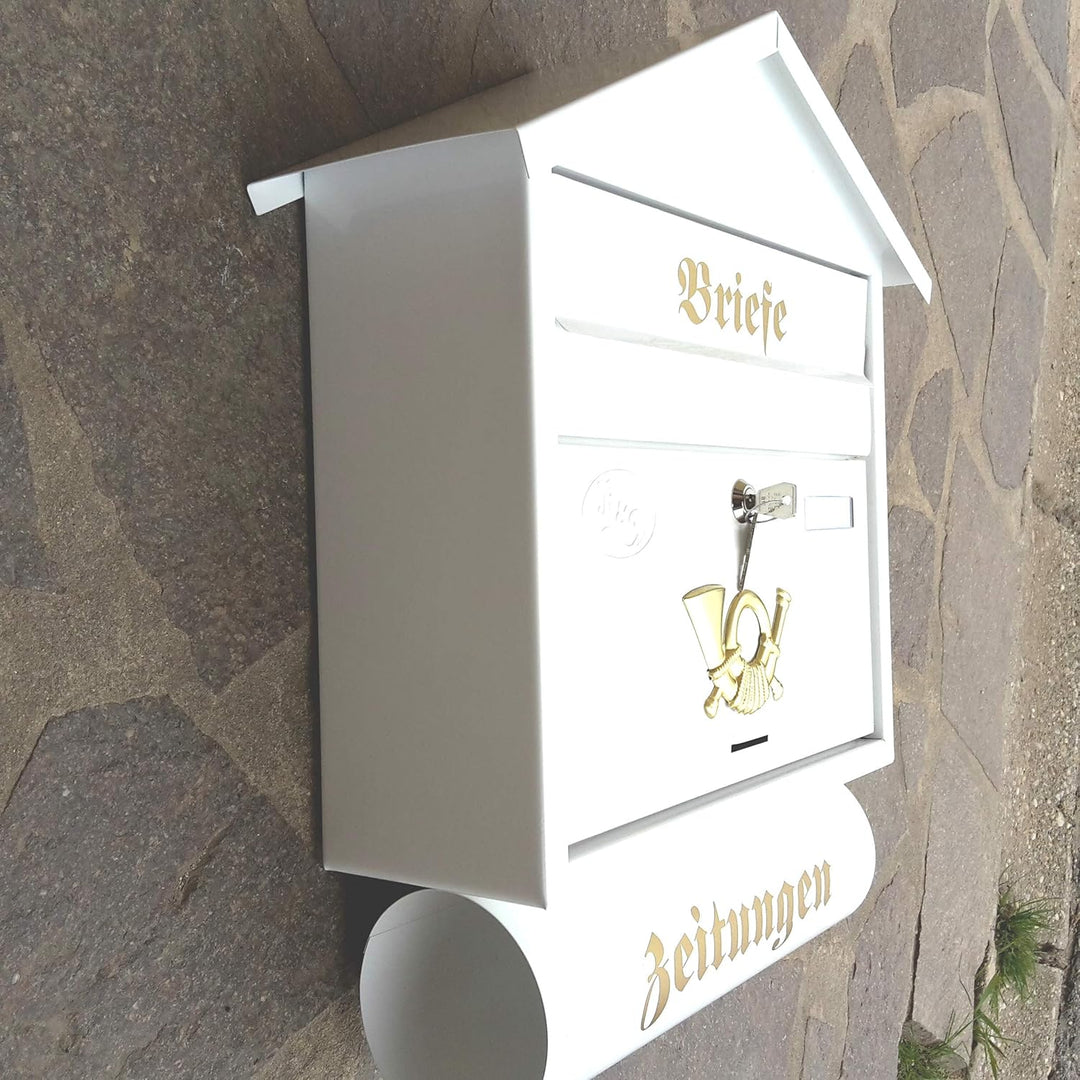 Stabiler Briefkasten Modell Spitzdach, Premium-Qualität, mit Schutzlackierung Verschiedene Modelle X