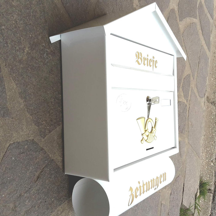 Stabiler Briefkasten Modell Spitzdach, Premium-Qualität, mit Schutzlackierung Verschiedene Modelle X