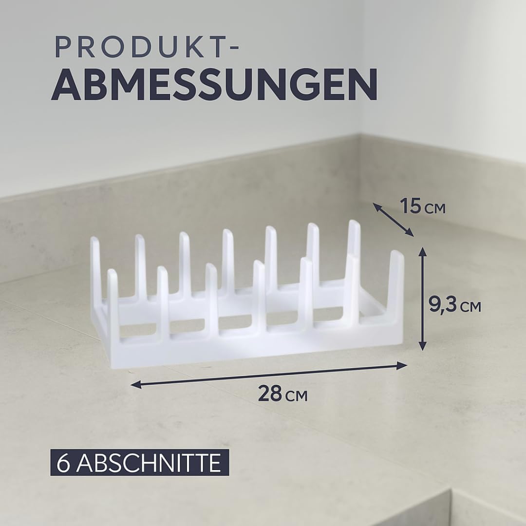 BOAA Fresh Topfdeckelhalter für sechs Deckel oder Pfannen, Küchenaufbewahrung, Geschirrhalter für di