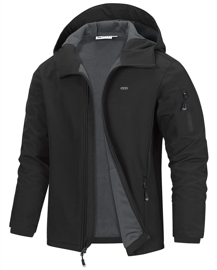 33,000ft Jacke Herren Wasserdichte Atmungsaktiv Softshelljacke - Übergangsjacke Winddichte Regenjack