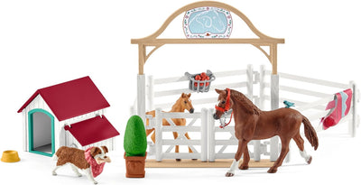 schleich 42458 HORSE CLUB Hannahs Gastpferde mit Hündin Ruby, für Kinder ab 5-12 Jahren, HORSE CLUB